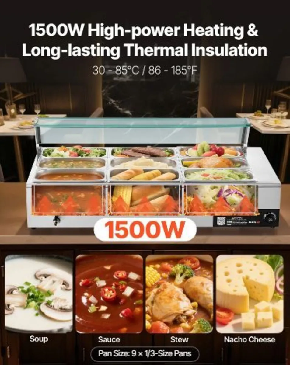 Commercial Food Warmer, 1500W - Image 2