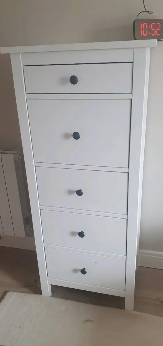 Ikea Hemnes 5 drawer white dresser - Image 1