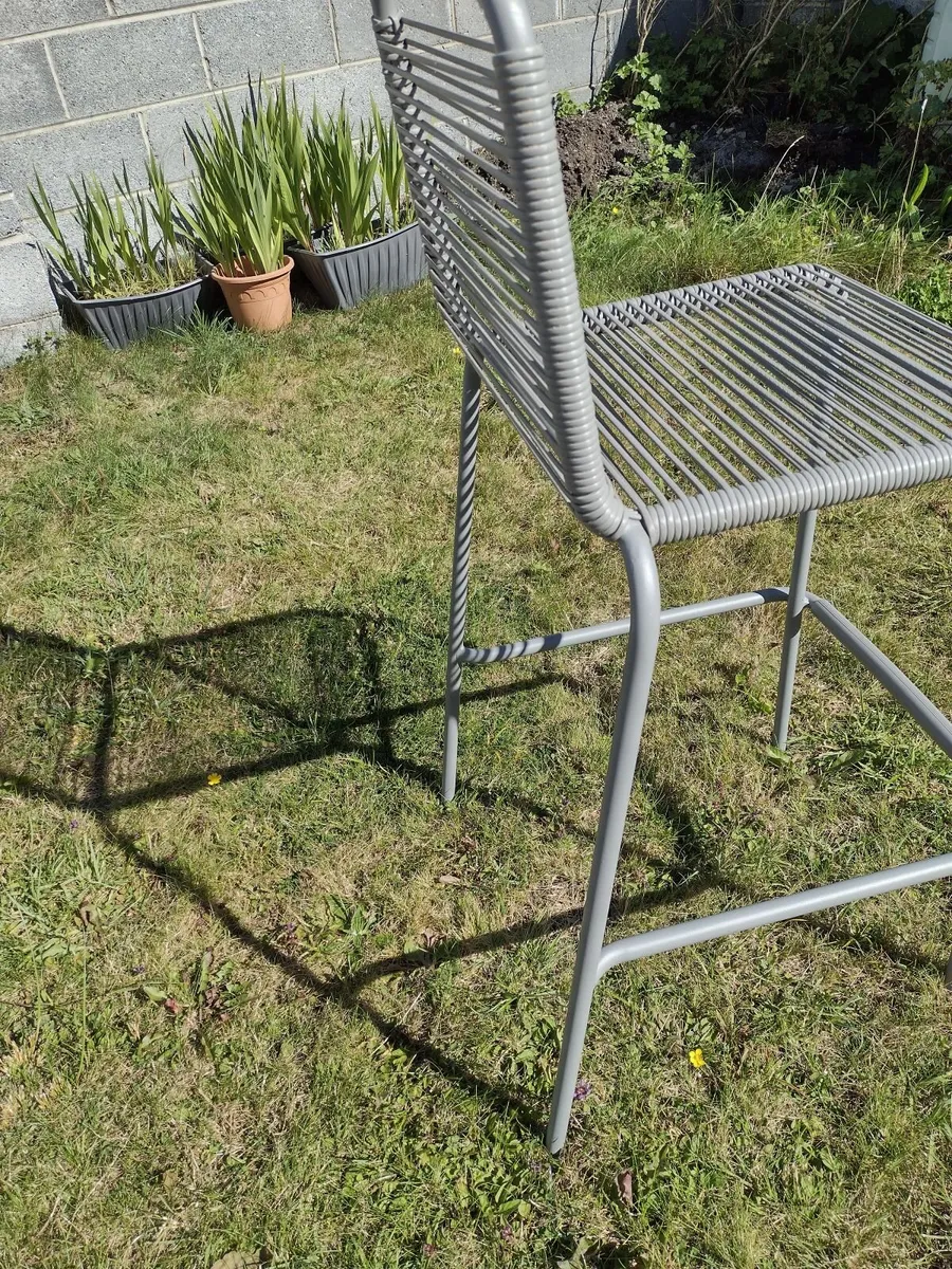 Brand new steel bar stools with soft rattan seats - Image 3