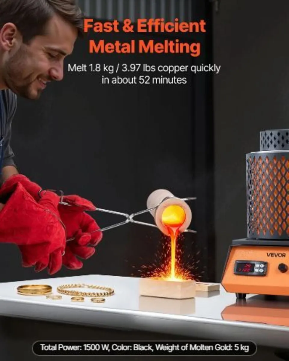 Electric Melting Furnace, 1500W - Image 3