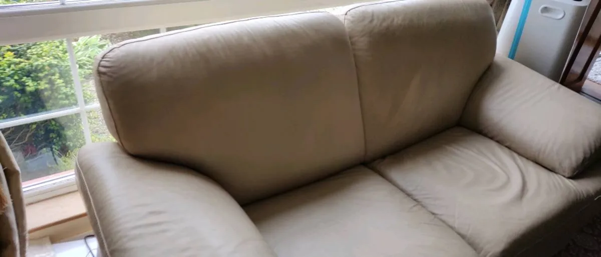 2 seater leather sofa - Image 3