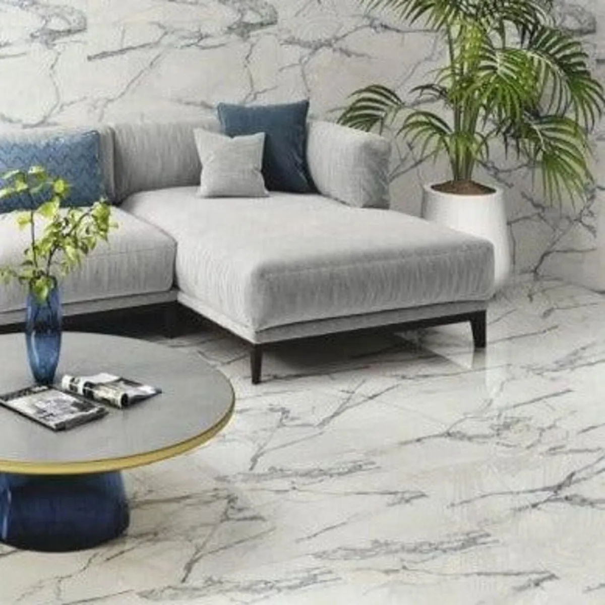 Polished Porcelain Tiles - 10 square metres - Image 1