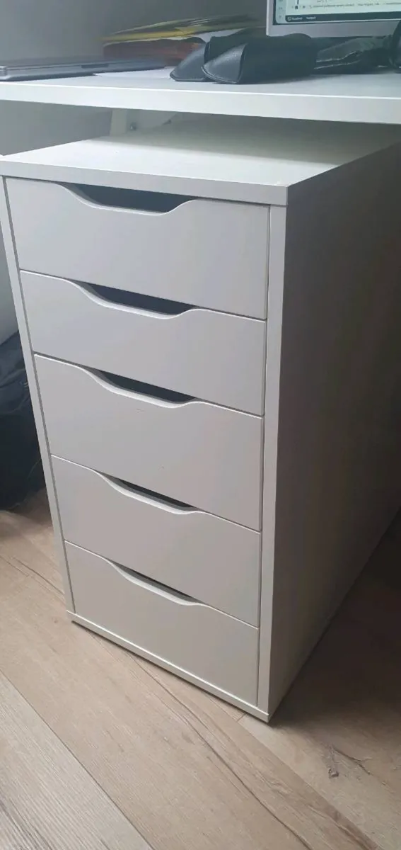 Ikea Alex 5 chest drawers storage unit - Image 1