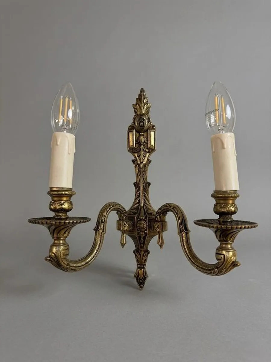 Pair of Antique French Bronze Wall Sconce - Image 1