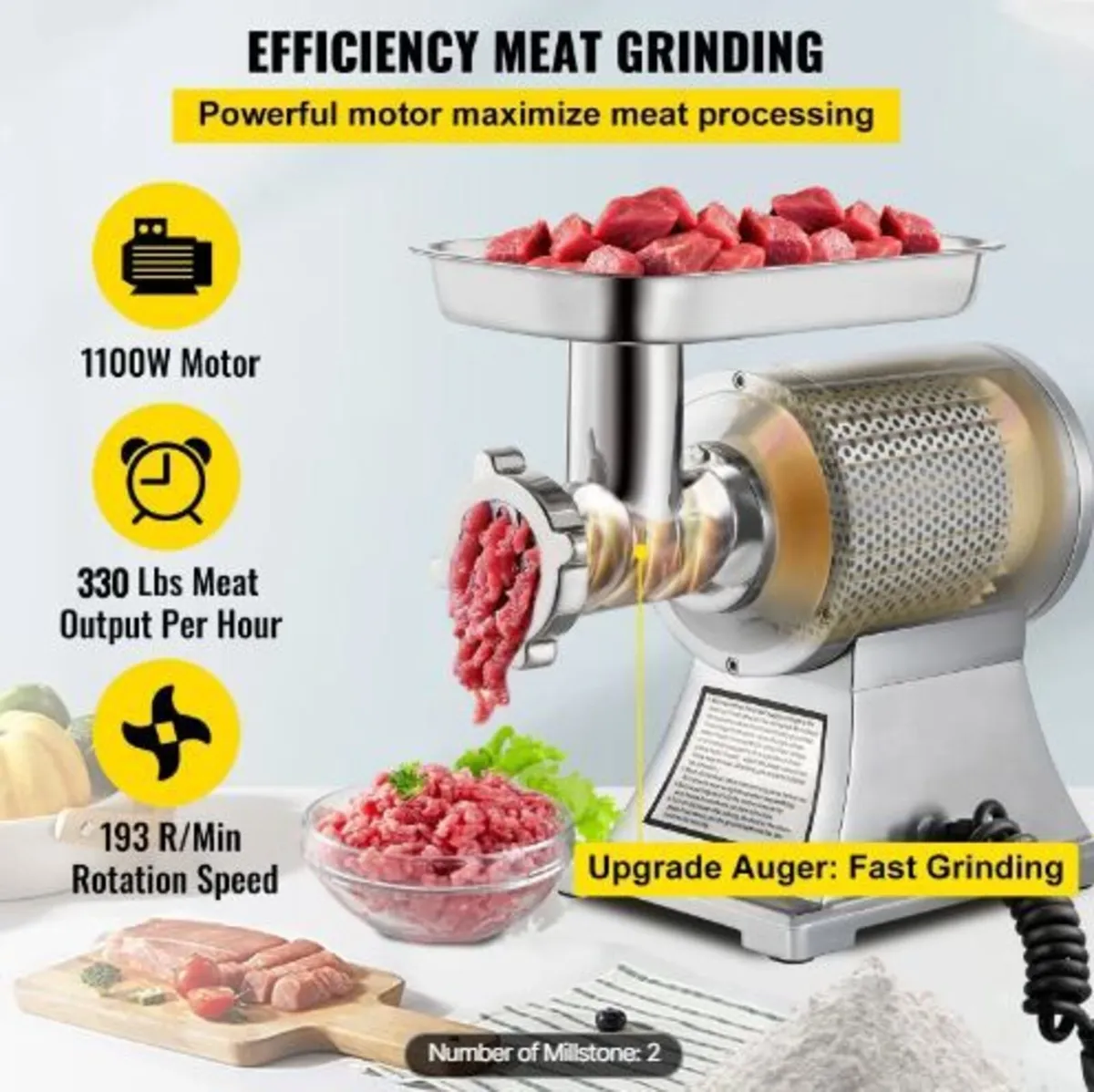Electric Meat Mincer, 1100W - Image 2