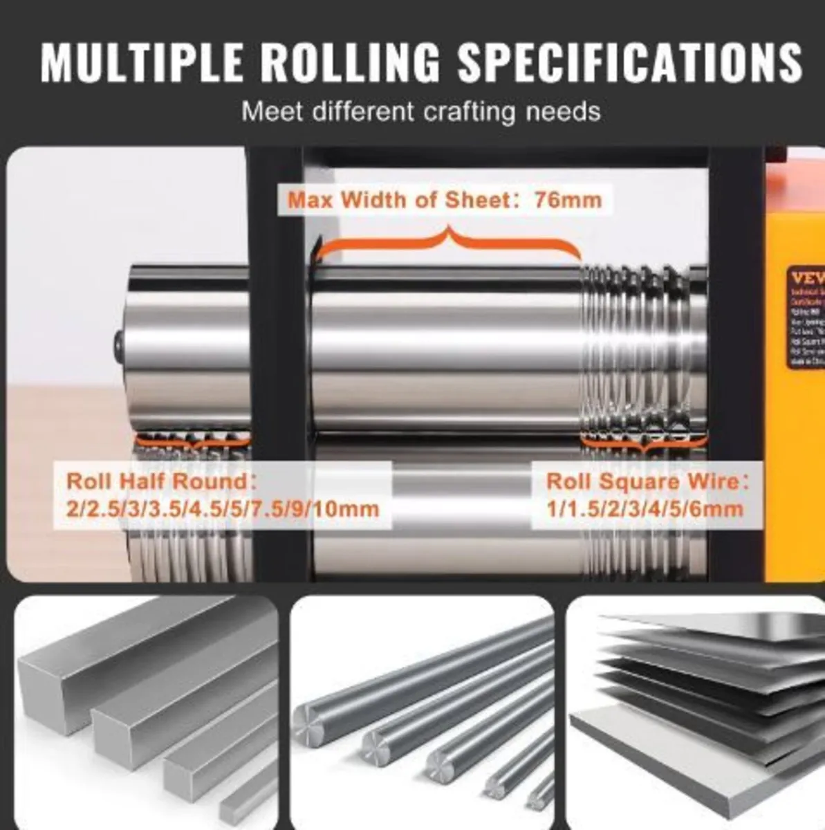 Rolling Mill, 3"/76 mm Jewelry Rolling Mill Machin - Image 4