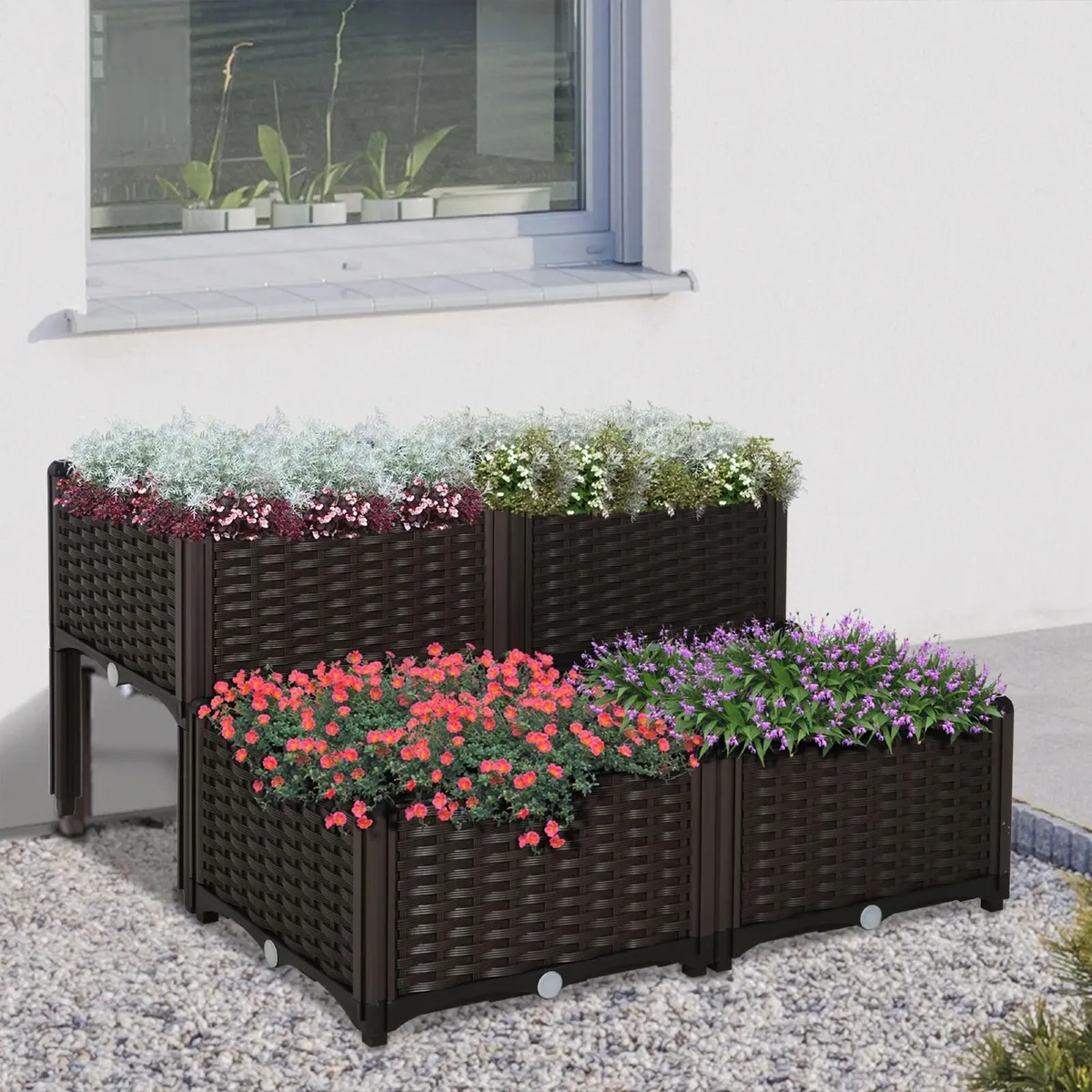 Set of 4 Raised Garden Beds - Elevated Planter Box - Image 3