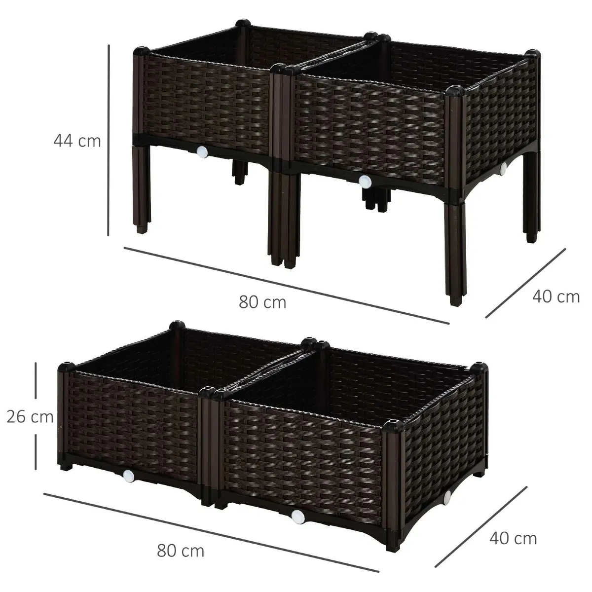 Set of 4 Raised Garden Beds - Elevated Planter Box - Image 2