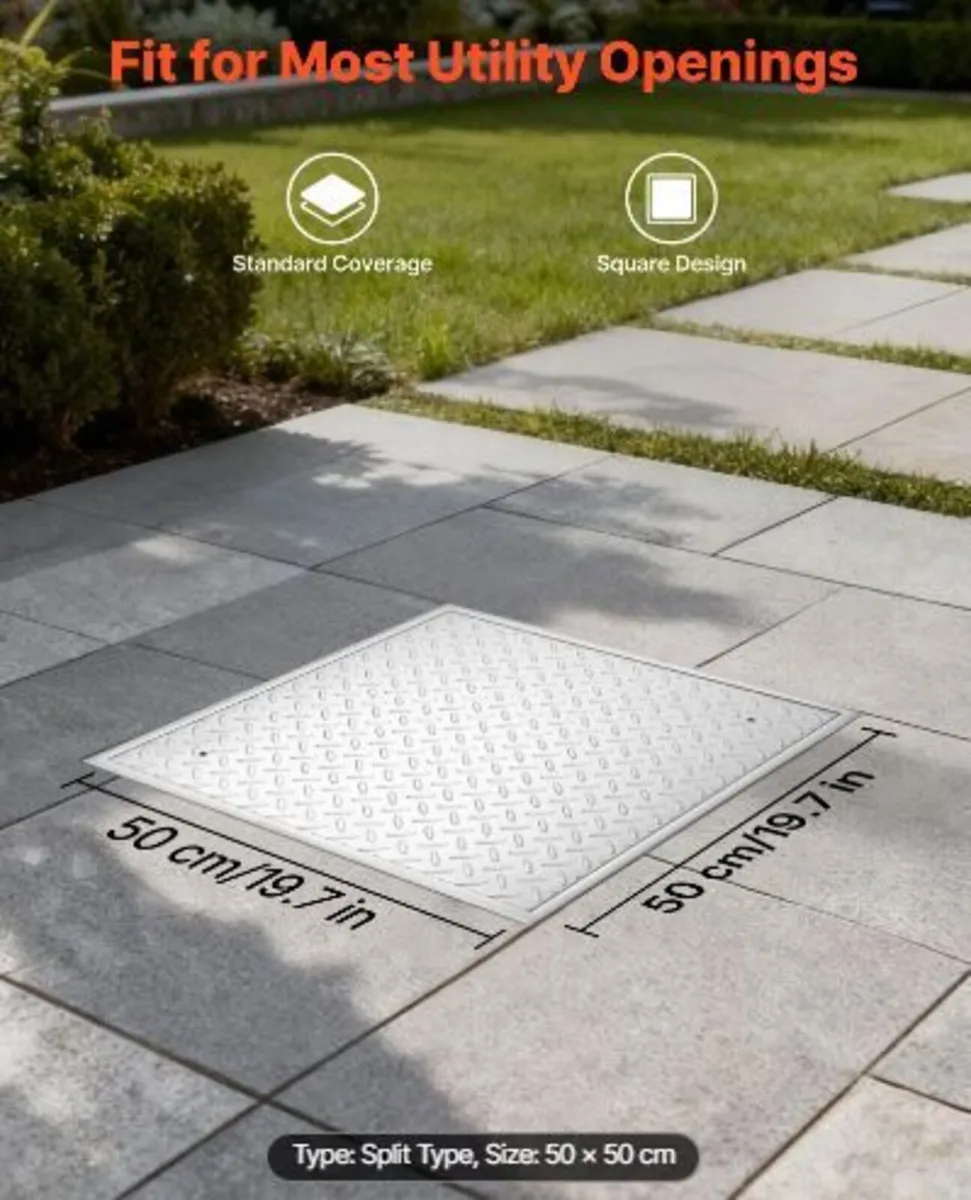 Manhole Cover with Frame, 500 x 500mm - Image 1