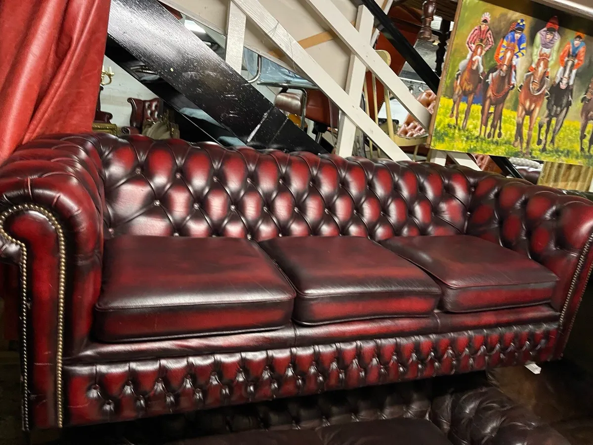 Original antique Chesterfield sofa - Image 3