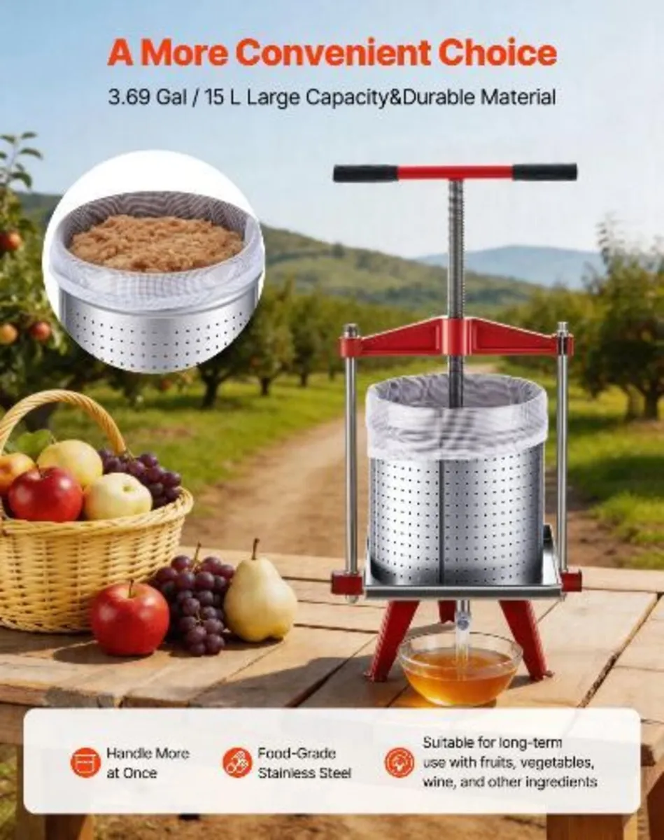 Fruit Wine Press, 3.96Gal/15L - Image 3