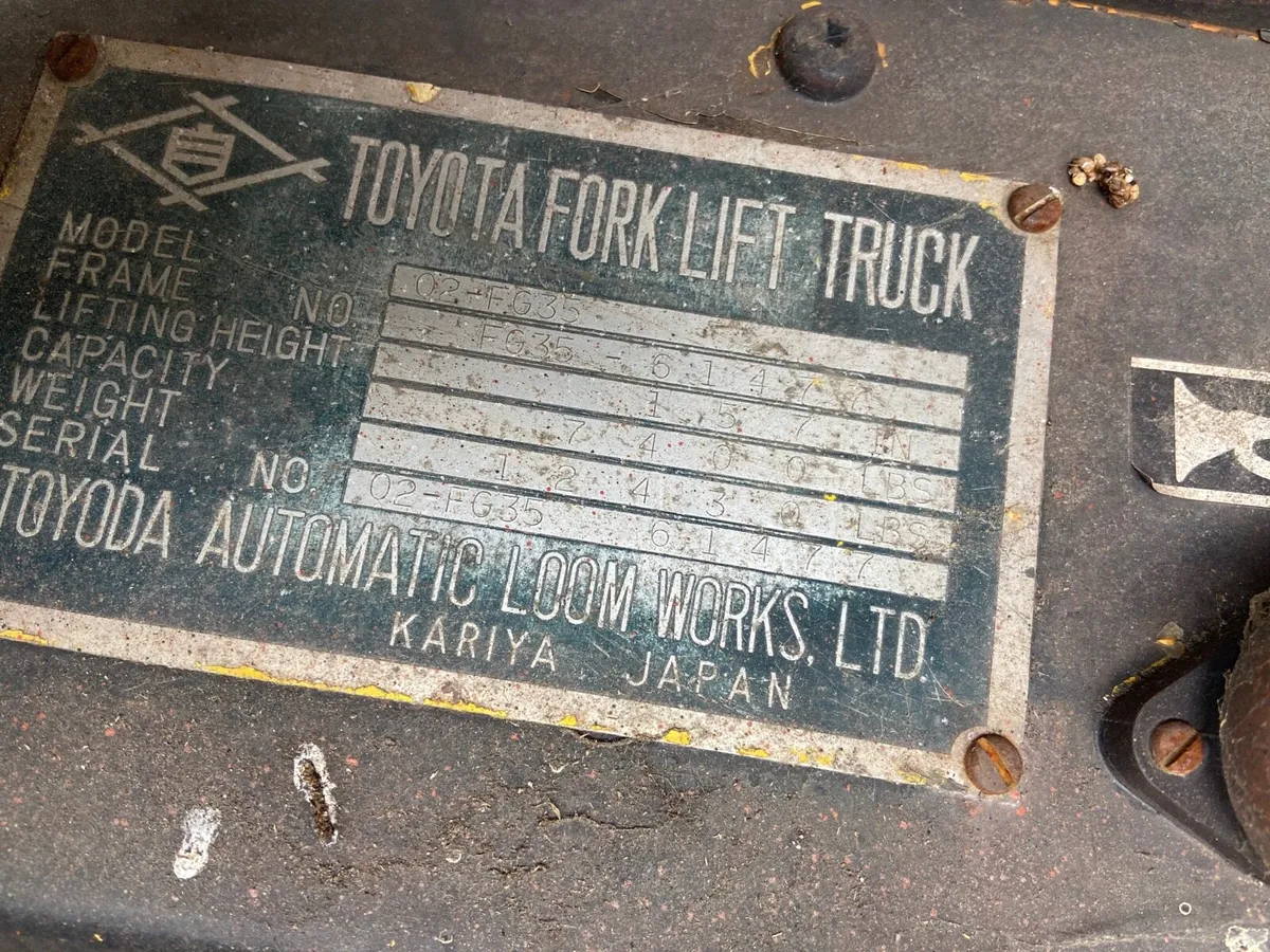Toyota 3.5T forklift - Image 3