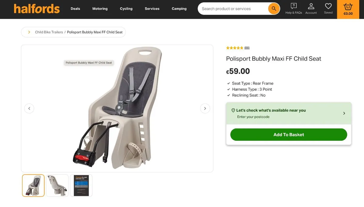 Bicycle Child Seat - Image 2