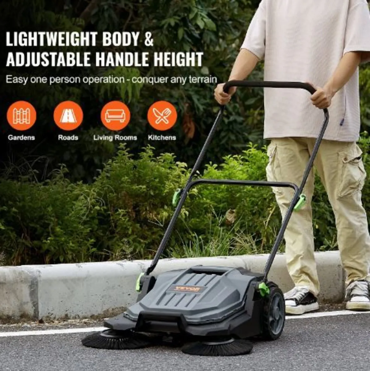 Walk-behind Hand Push Floor Sweeper - Image 4