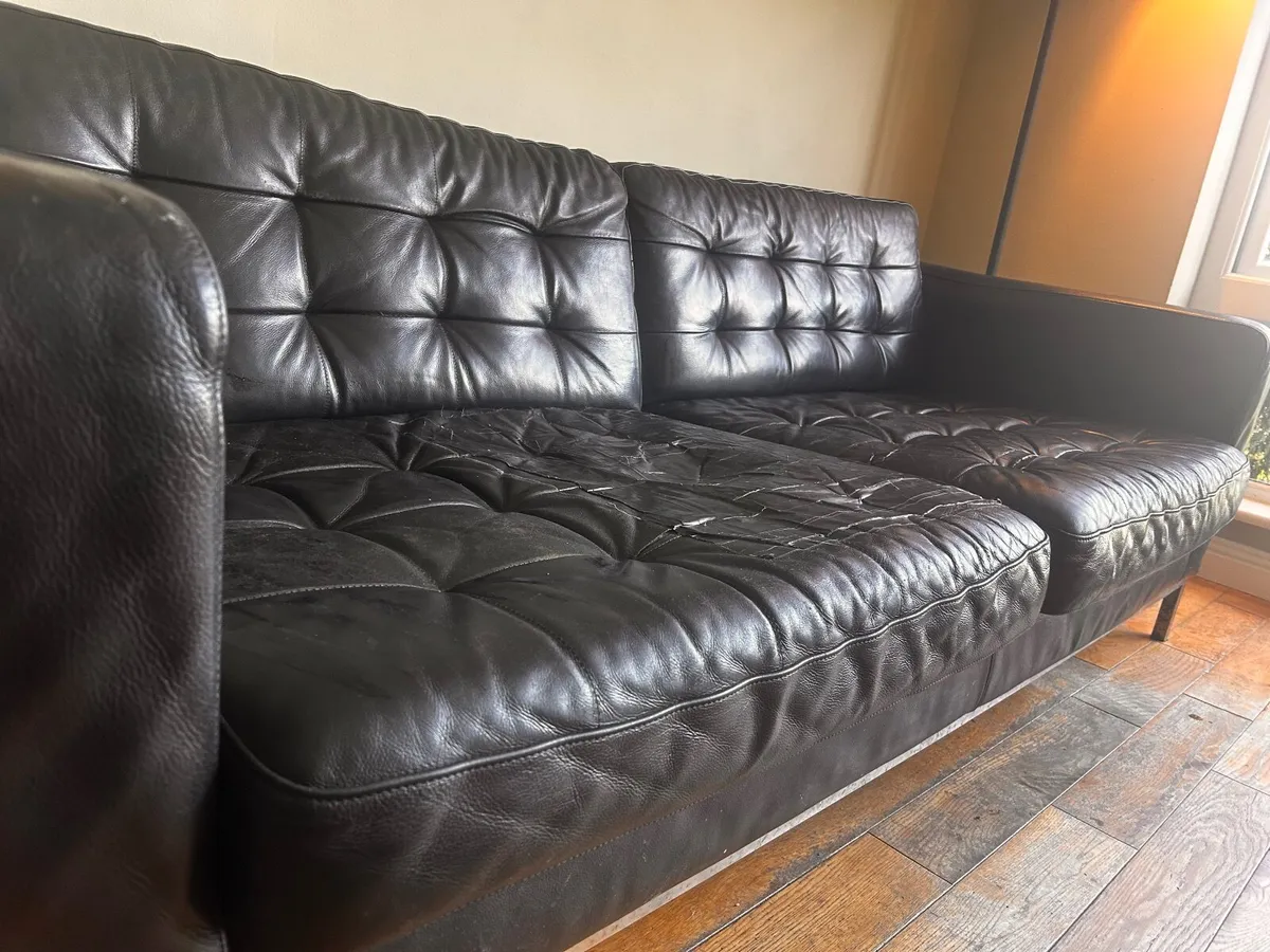 Leather IKEA 3 seater Sofa - €50 (Ono) - Image 4