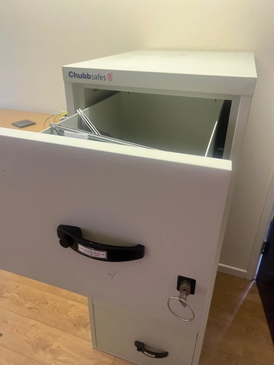 Fire proof filing cabinet with keys - Image 2
