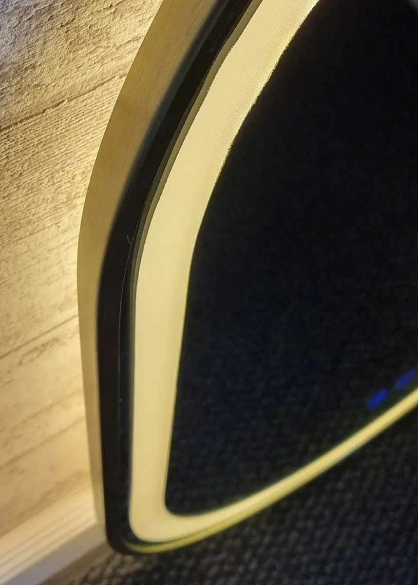 LED Bathroom Mirror Oval Gold Frame Antifog - Image 4