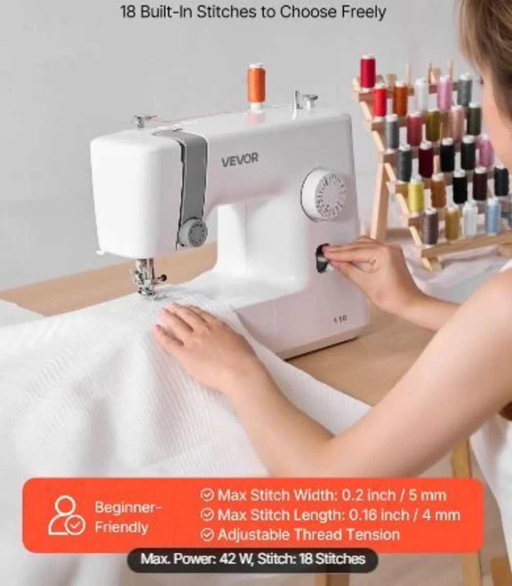 Sewing Machine, 18 Stitch Applications - Image 3