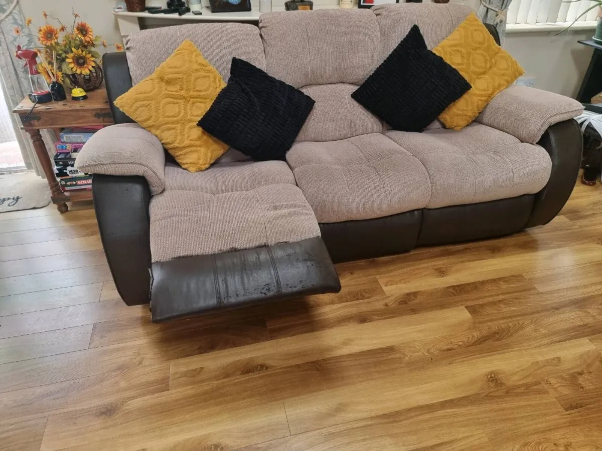 2, three seater recliners - Image 3