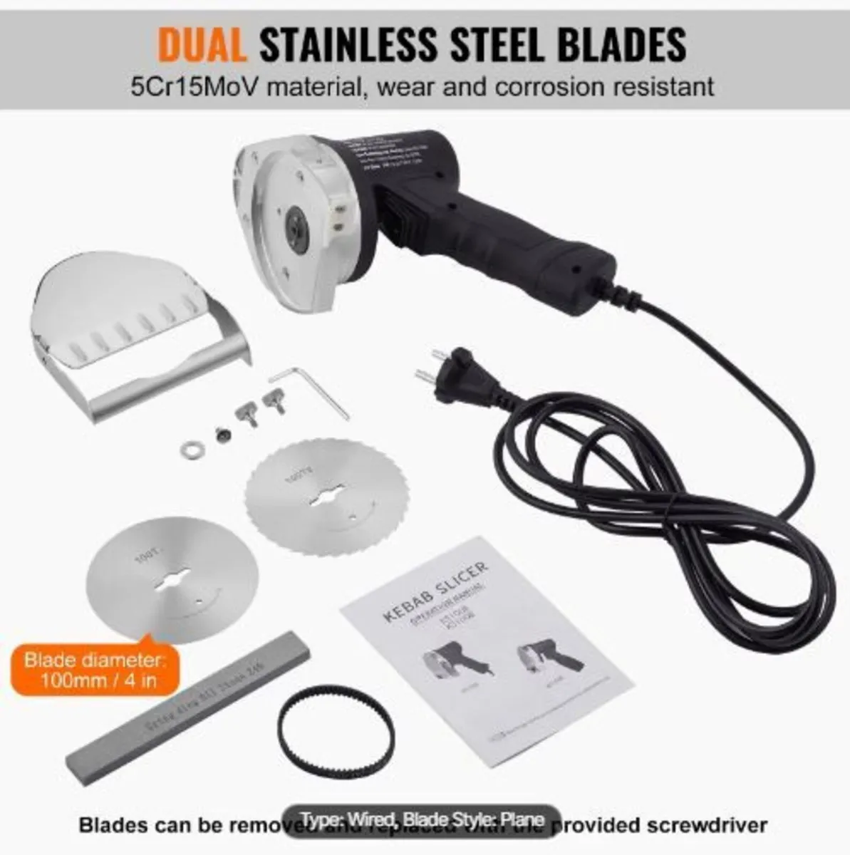 Electric Shawarma Knife, 80W Professional - Image 2