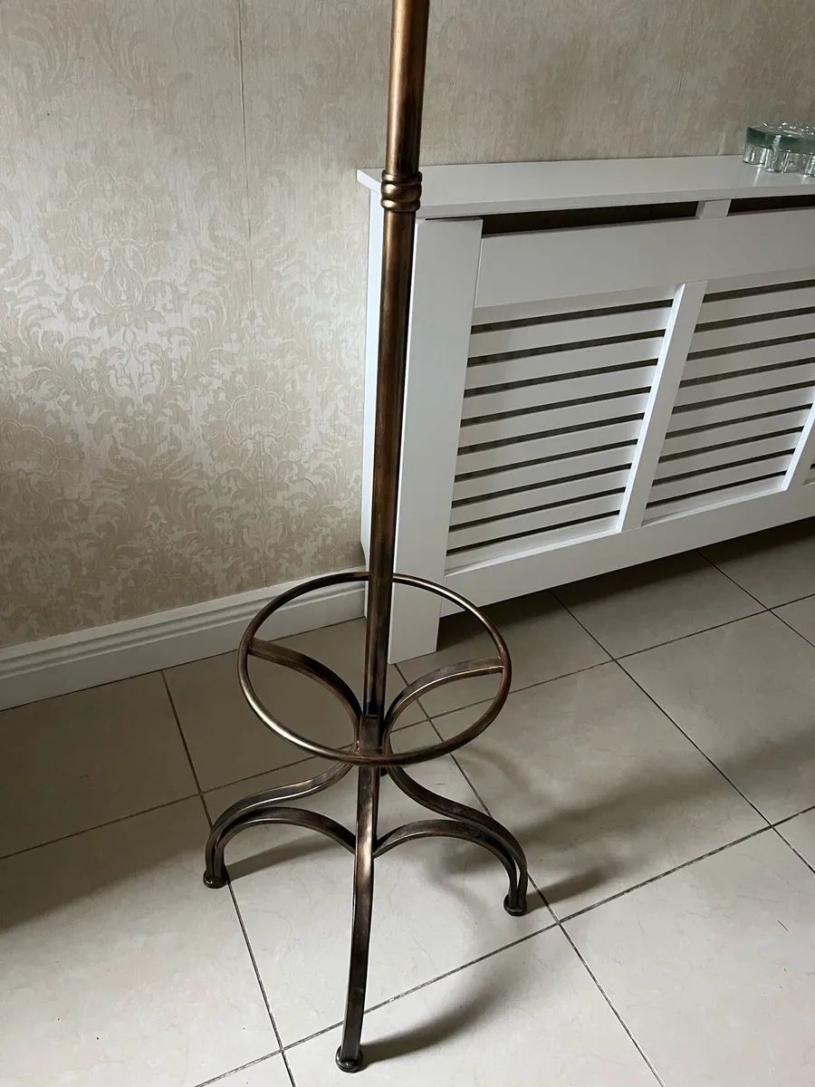 Antique Brass Coat & Hat Stand - Image 2