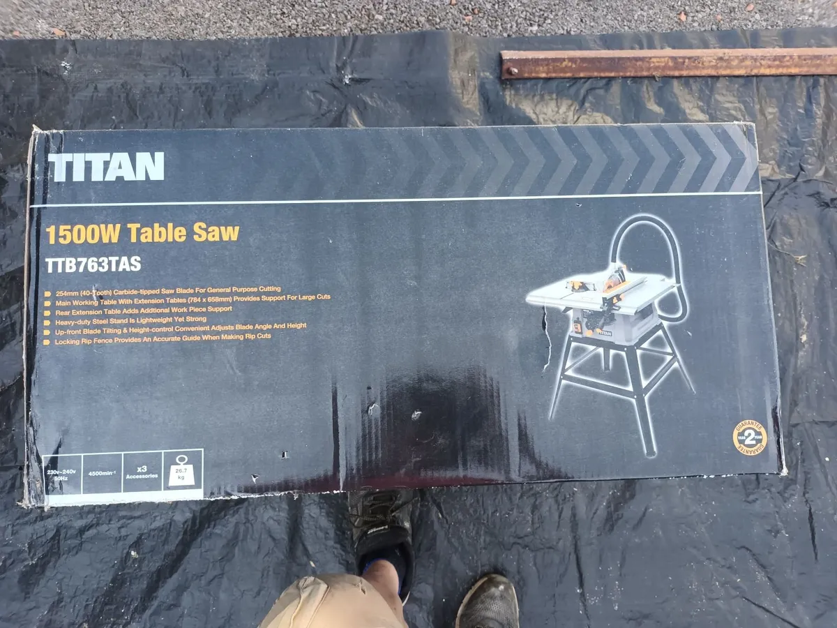New Titan 1500w Table saw still in box unopened - Image 4