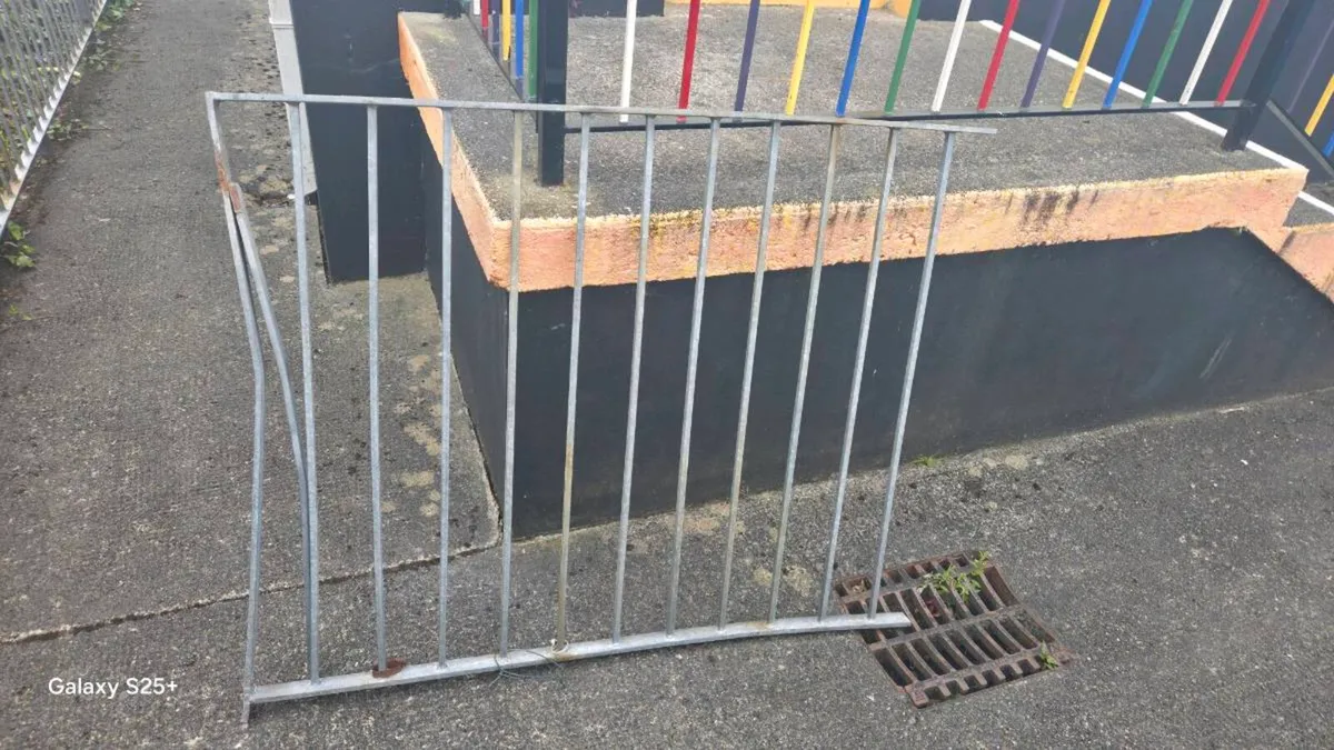 Galvanised railings x 3