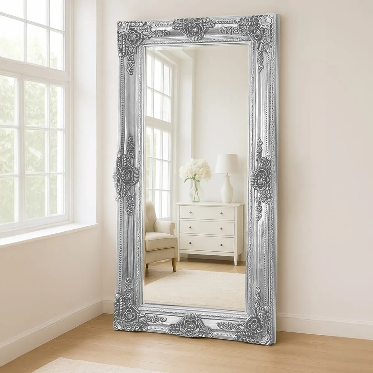 Large Mirror Ornate Regal Decorative - Image 1