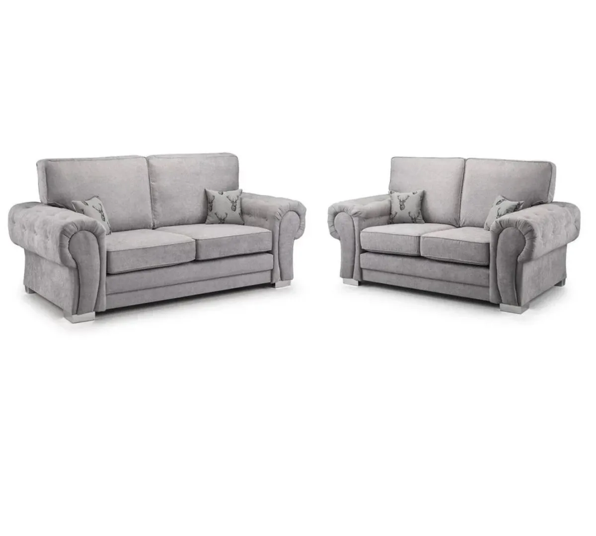 Verona Grey & Black Scatter or Fullback Sofa Set - Image 4