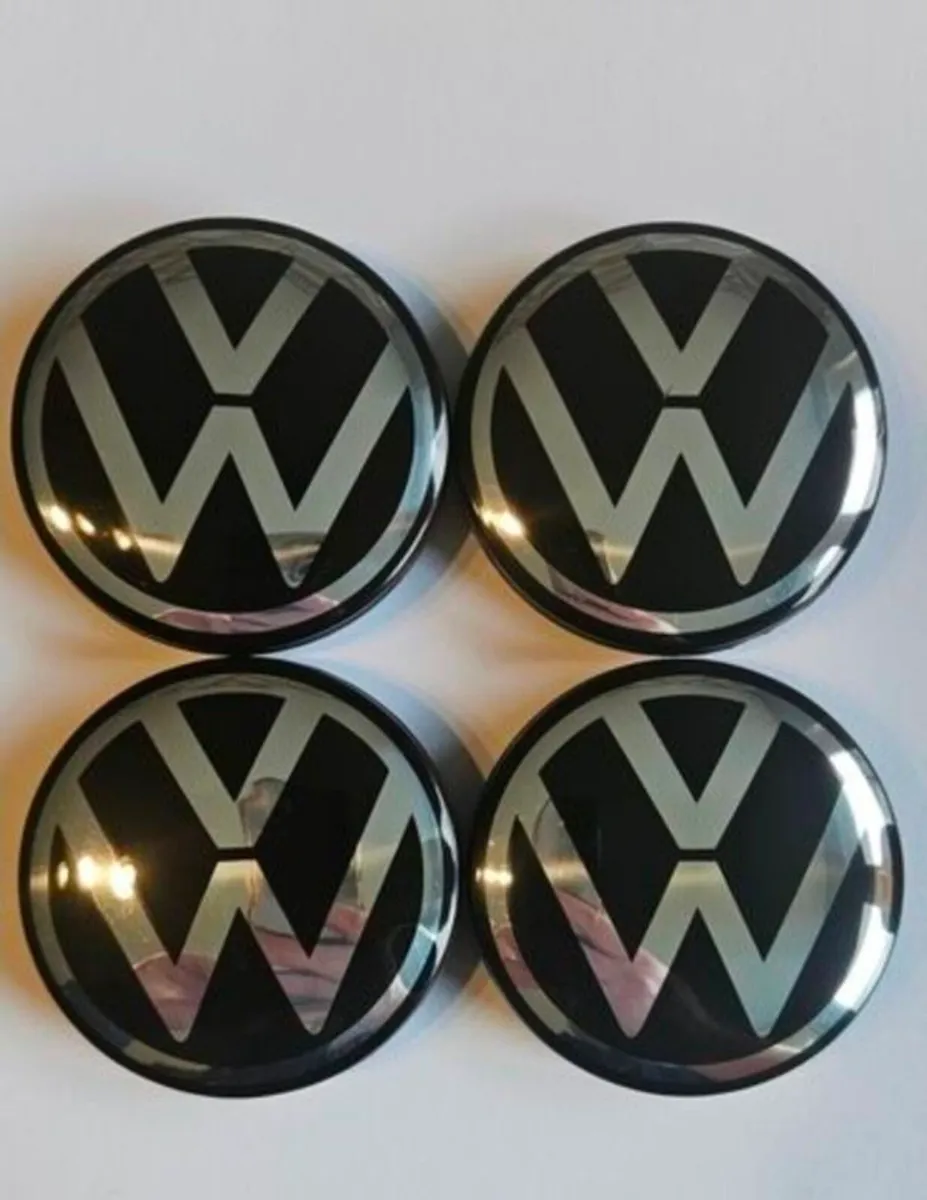 65mm VW Volkswagen wheel Centre Caps New style. - Image 1