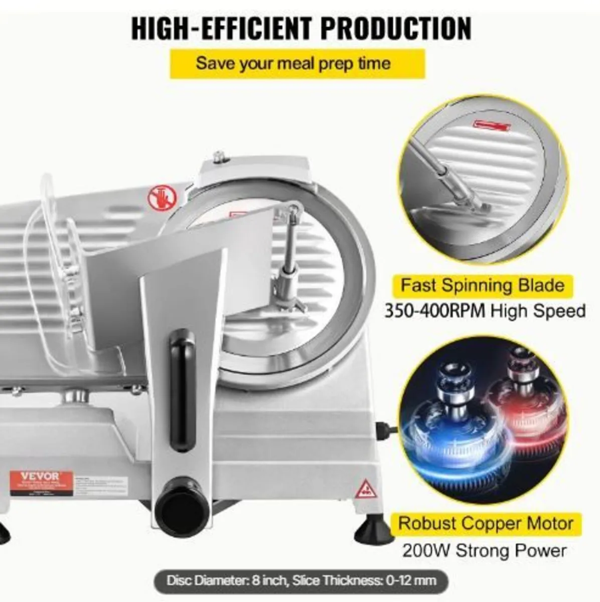 Commercial Meat Slicer, 200W - Image 2