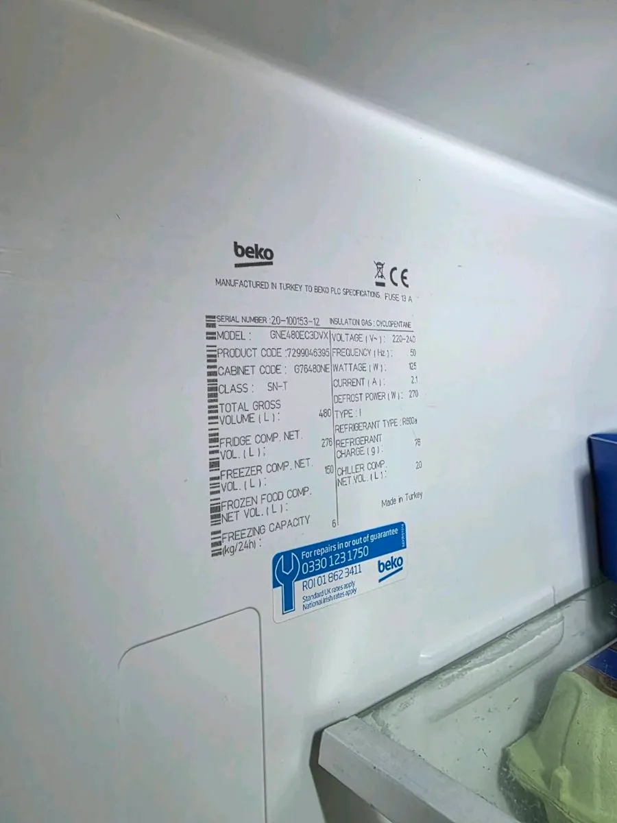 Beko American Fridge GNE480EC3DVX for sale - Image 2