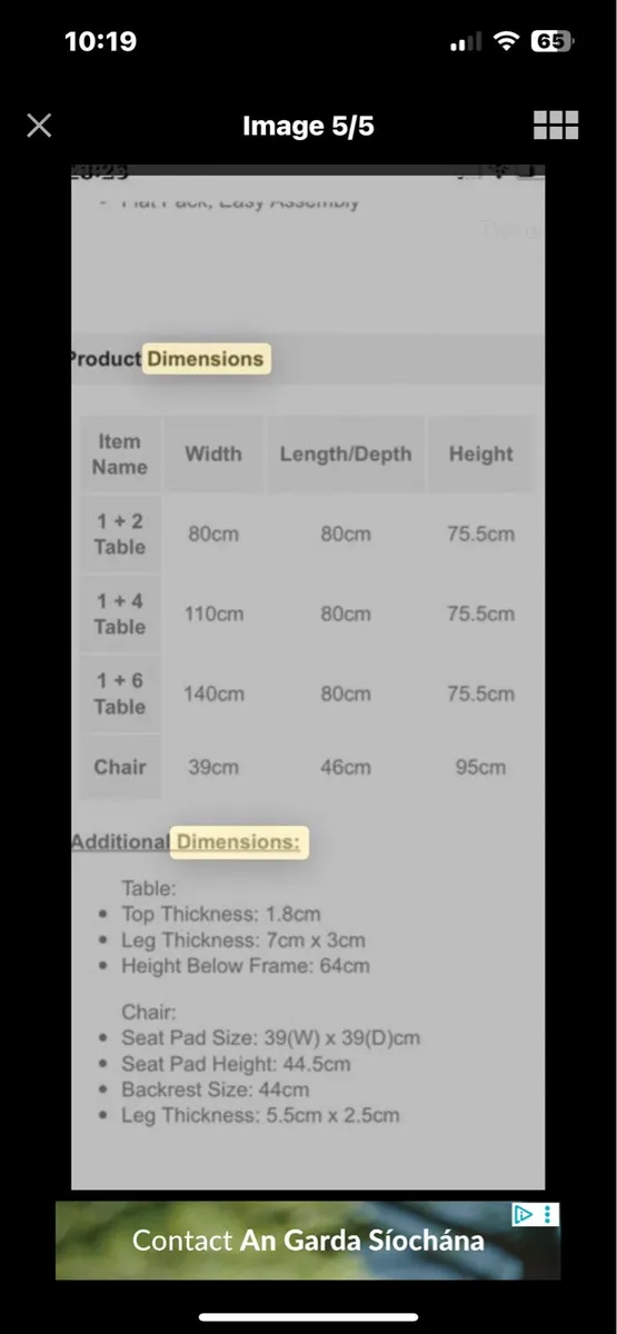 6 SEATER DINING TABLES X4 - Image 3