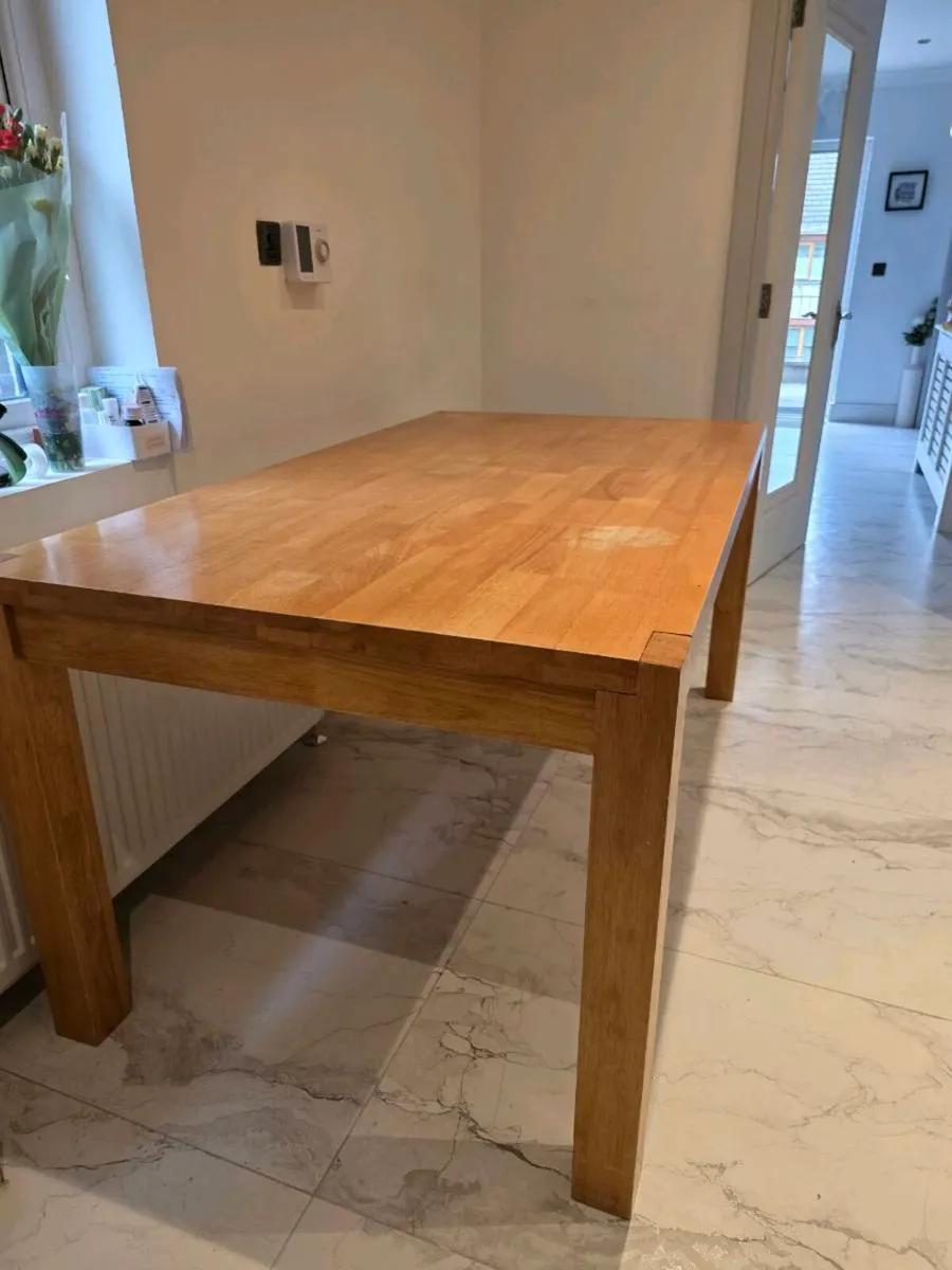 Dining table solid oak - Image 2