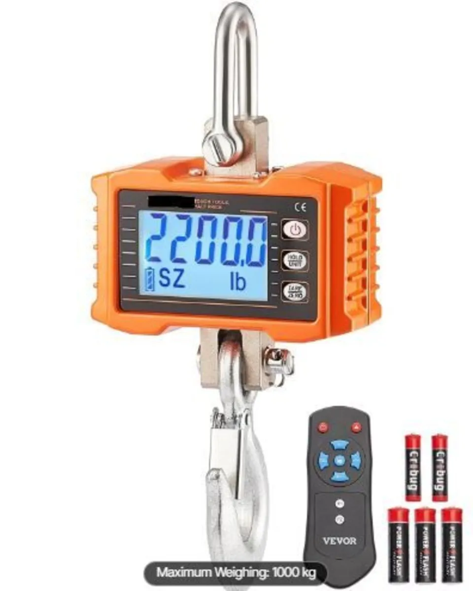 Digital Crane Scale, 2200 lbs/1000 kg - Image 3