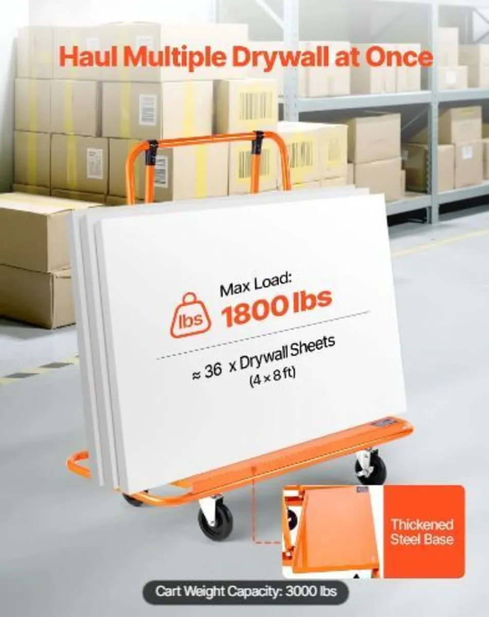 Drywall Cart Dolly, 816 kg Load Capacity - Image 2