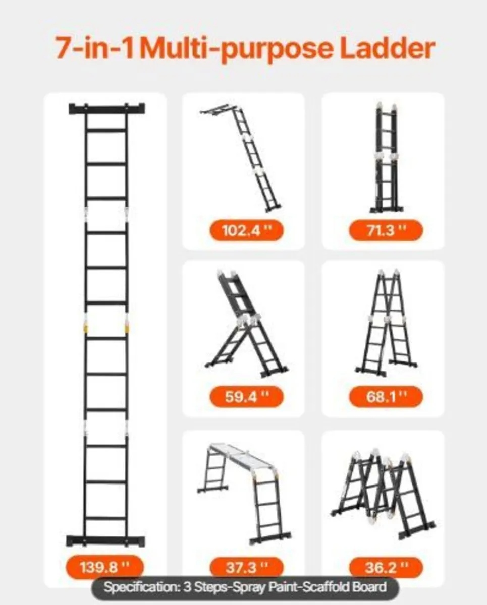 Multi-Purpose Folding Ladder, 7-in-1 - Image 2