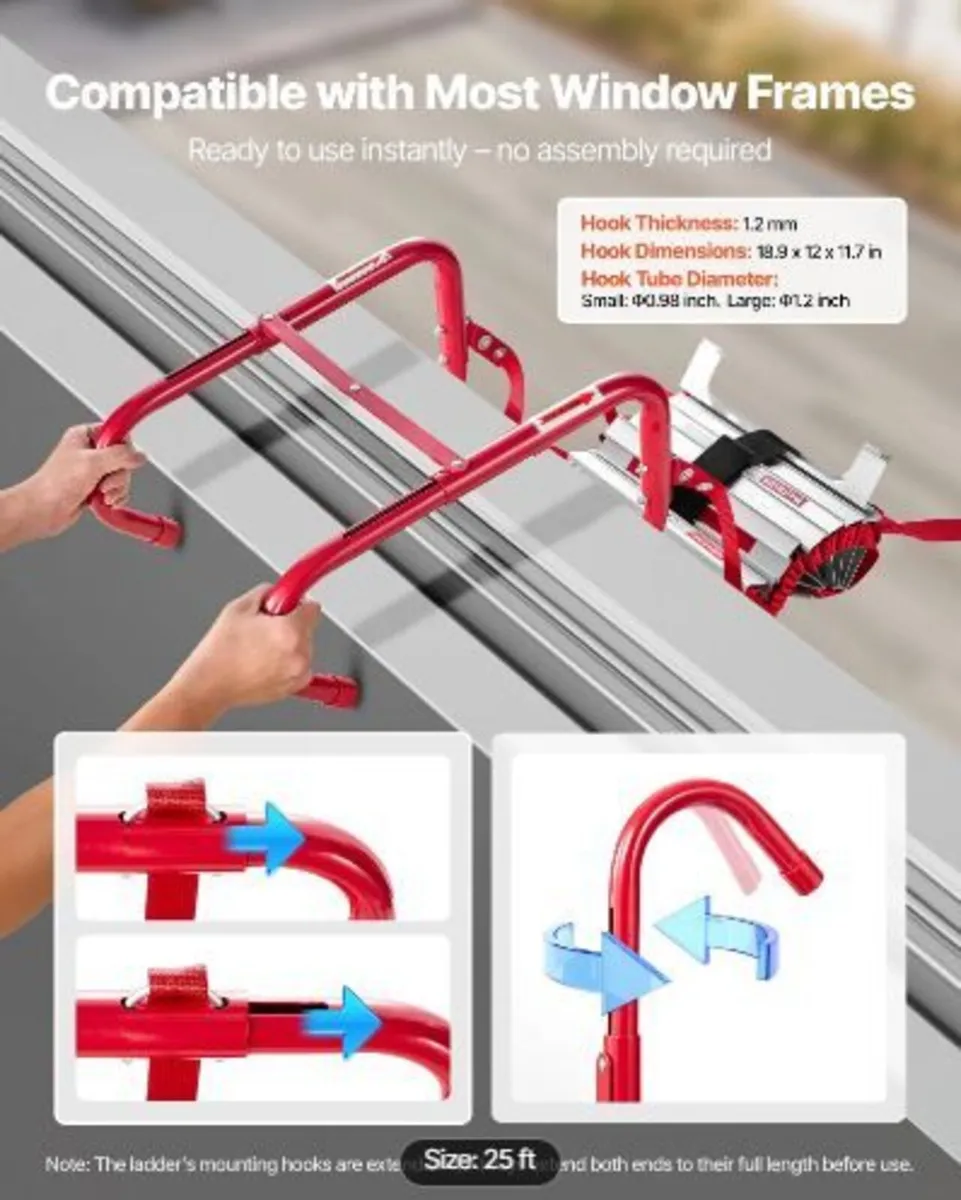 Fire Escape Ladder, 3-Story 7.62m - Image 2