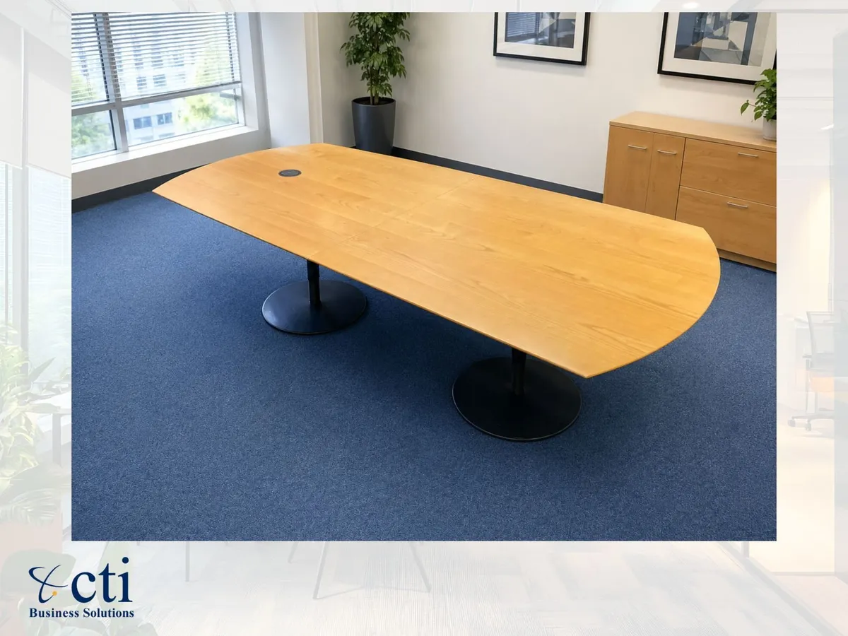2.4M Cherry Meeting Table With 50mm Top - Grade A - Image 2
