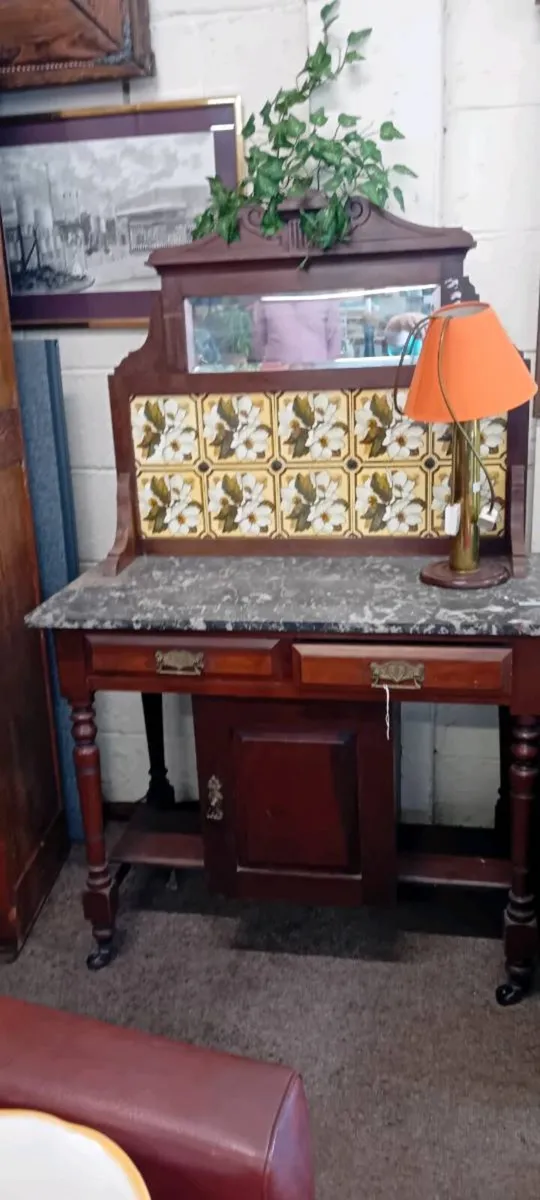 Antique Granite Top Wash Stand - Image 1