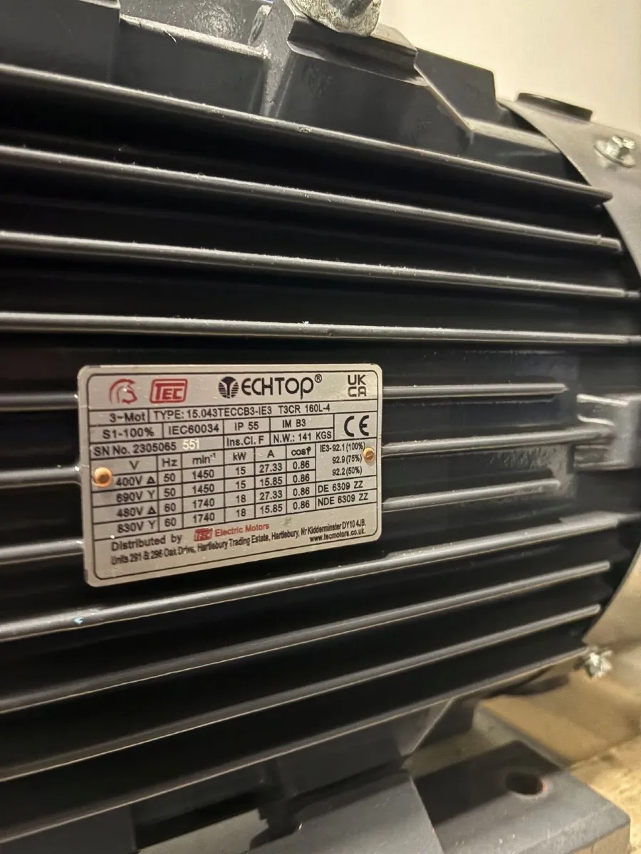 Electric motor 15 kW 3 phase - Image 1