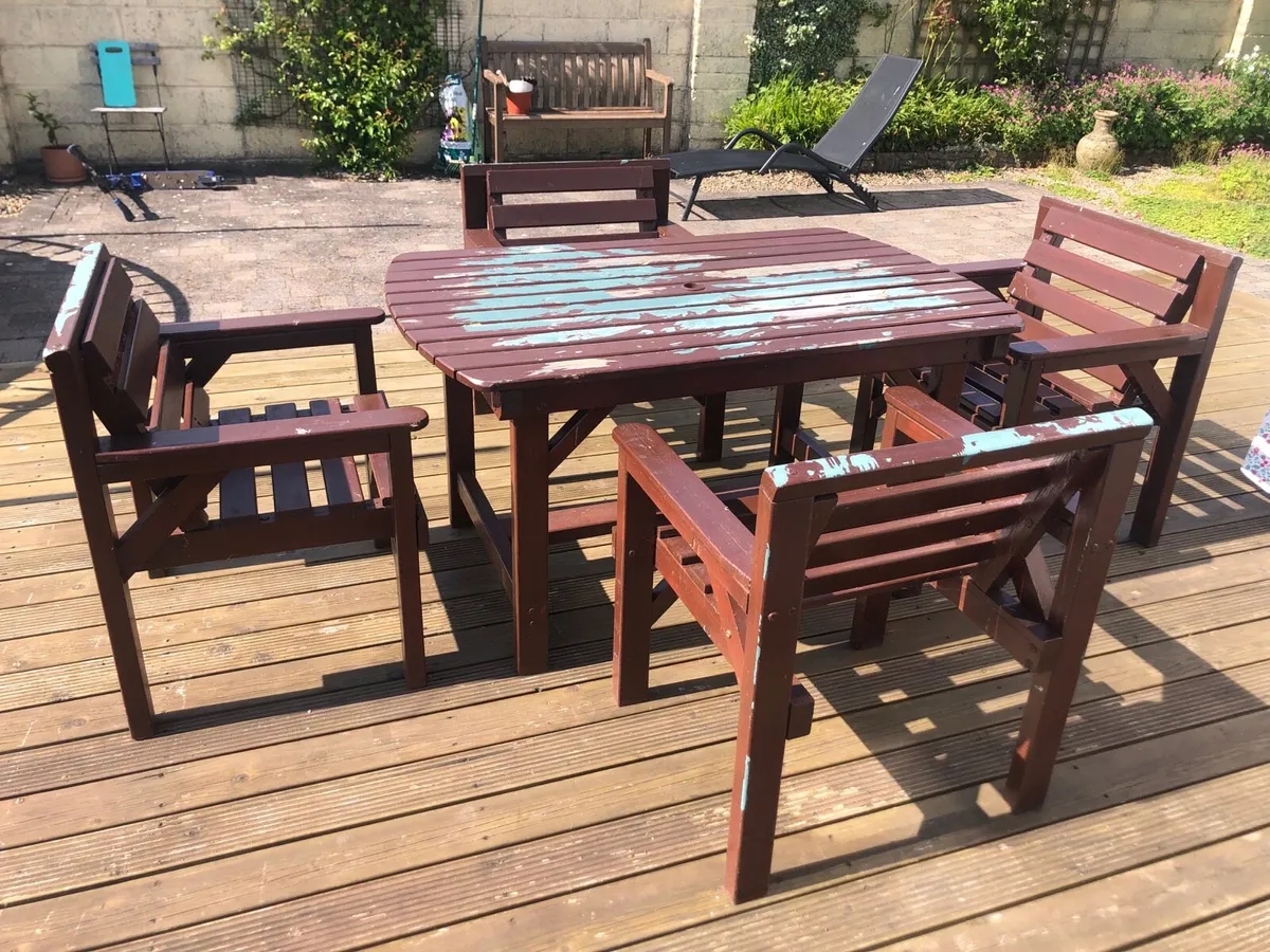 Garden table and chairs - Image 2