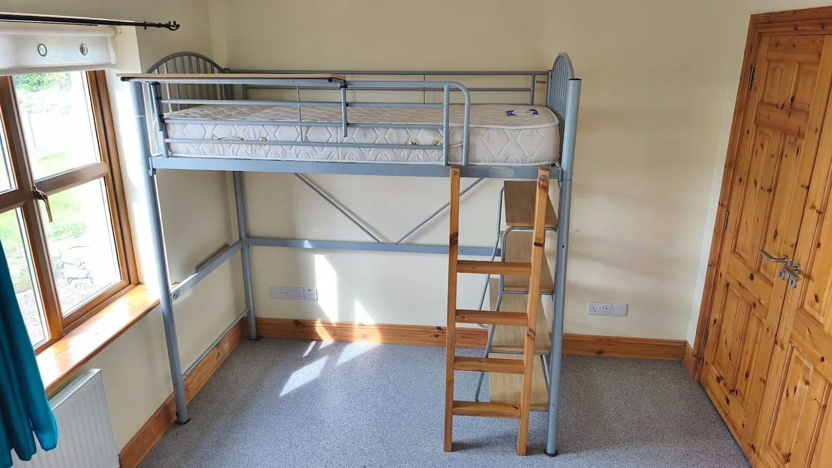 Bunk Bed Metal Frame with Matress - Image 2