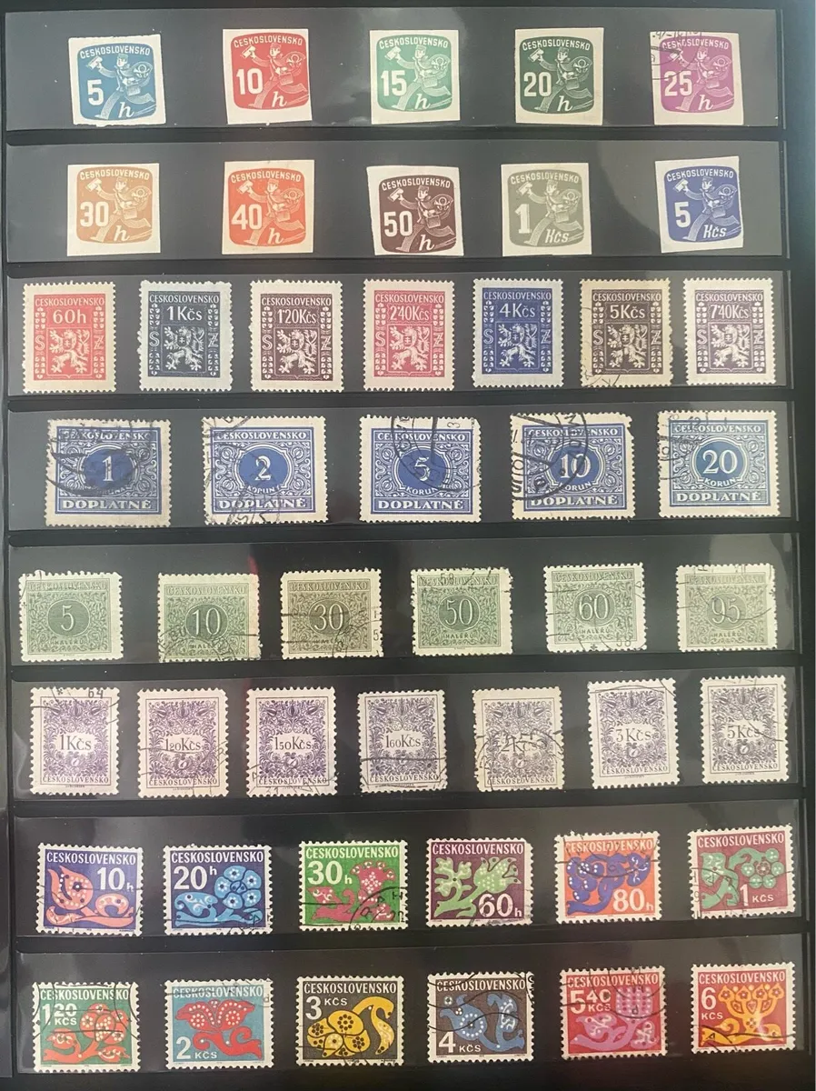Czechoslovakian stamp lot - Image 1