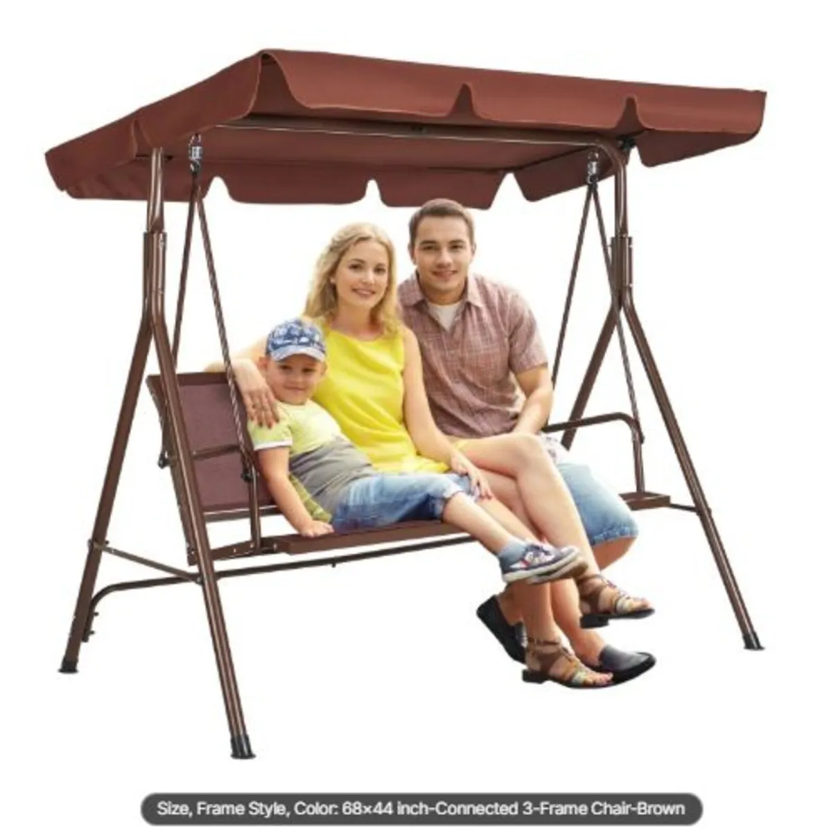 3-Seat Patio Swing Chair, Outdoor Patio Swing - Image 1