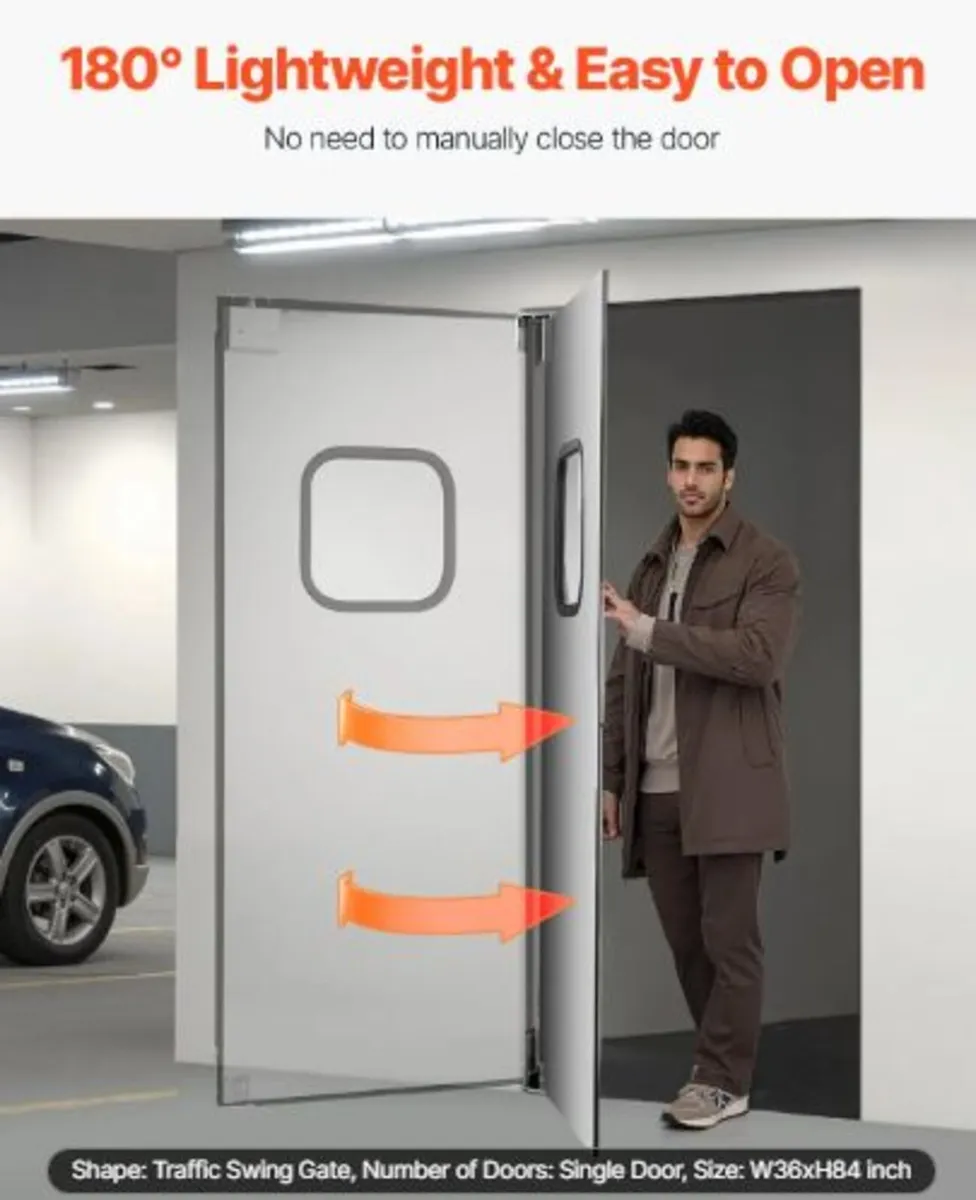Traffic Swing Door, Single Panel Fits Door Opening - Image 2