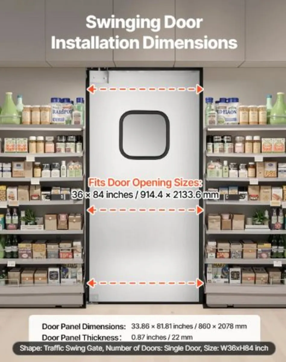 Traffic Swing Door, Single Panel Fits Door Opening - Image 3