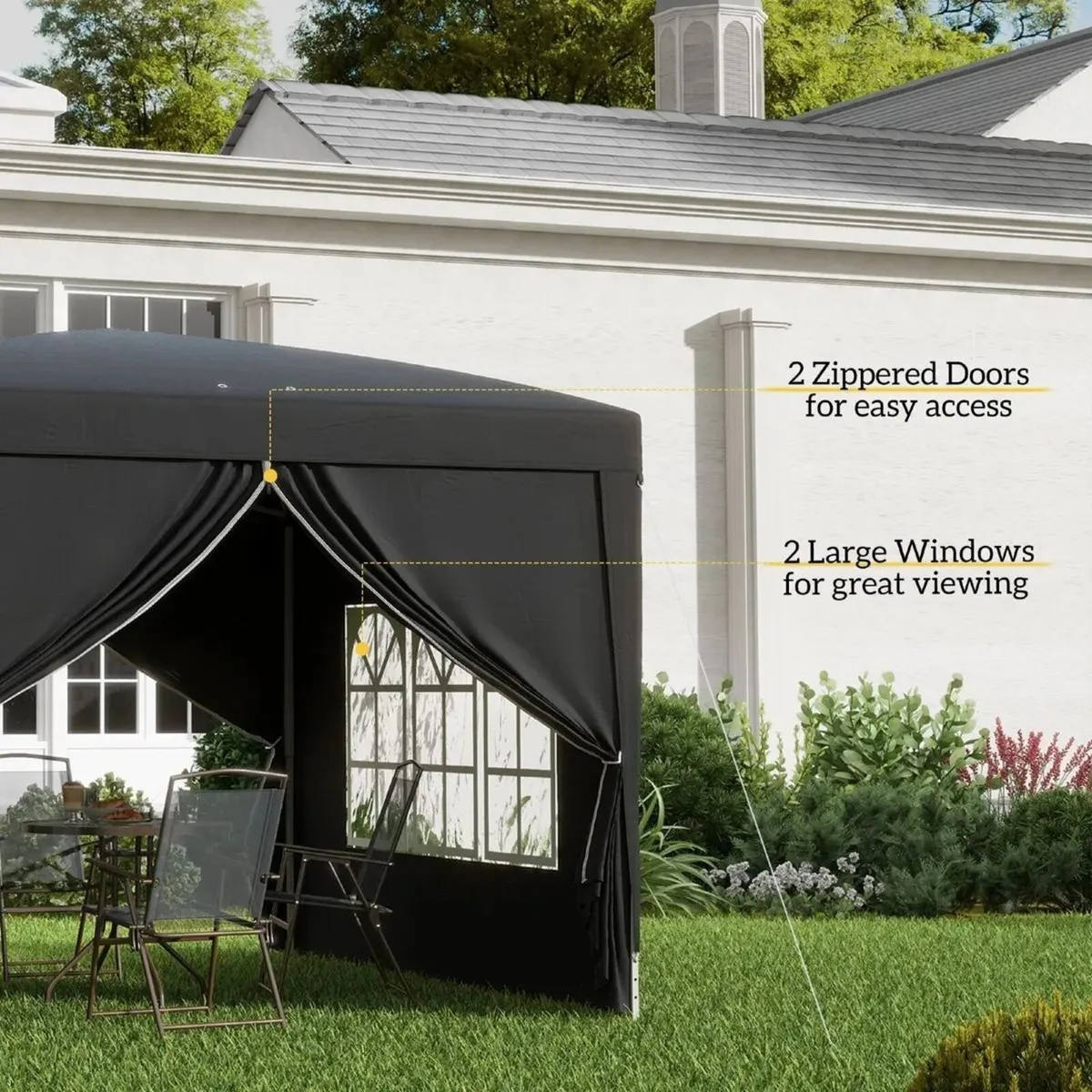 Gazebo 3x3m Waterproof Canopy with Bag - Image 3