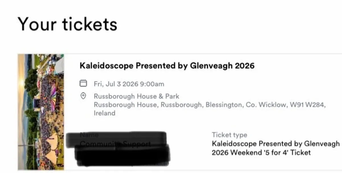 Kaleidoscope Weekend Ticket