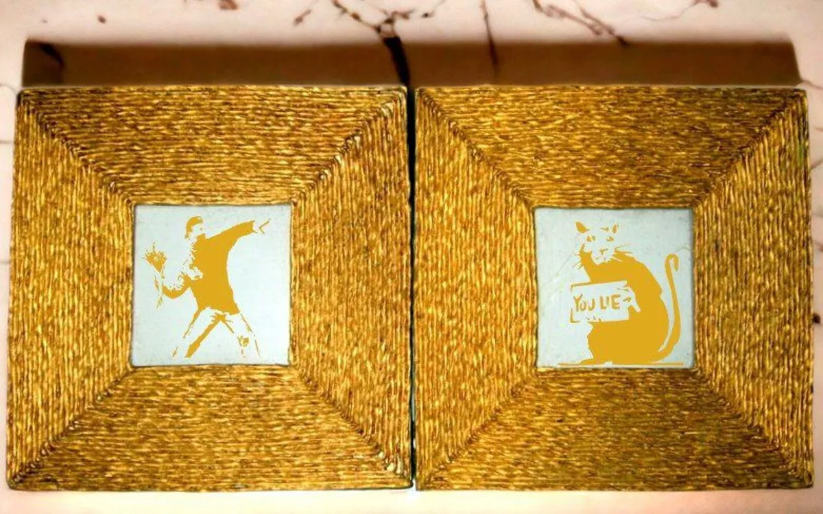Duo of "After Banksy" Framed Artworks-Perfect - Image 3